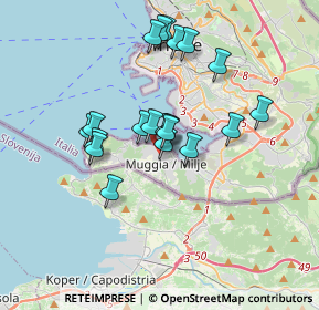Mappa Via D'Annunzio Gabriele, 34015 Muggia TS, Italia (2.934)