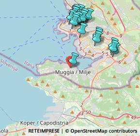 Mappa Via D'Annunzio Gabriele, 34015 Muggia TS, Italia (4.401)