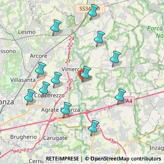Mappa Via Edmondo de Amicis, 20875 Burago di Molgora MB, Italia (4.385)