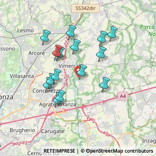 Mappa Via Edmondo de Amicis, 20875 Burago di Molgora MB, Italia (3.45867)