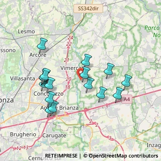 Mappa Via Edmondo de Amicis, 20875 Burago di Molgora MB, Italia (3.64688)