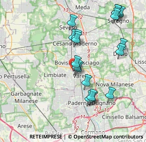 Mappa Via Stelvio, 20813 Bovisio-masciago MB, Italia (3.90611)
