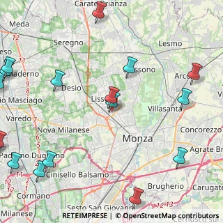 Mappa Via Giacomo Zanella, 20851 Lissone MB, Italia (6.48118)