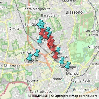 Mappa Via Giacomo Zanella, 20851 Lissone MB, Italia (1.24278)