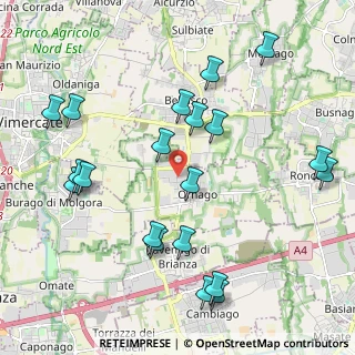 Mappa Via delle Industrie, 20876 Ornago MB, Italia (2.3365)