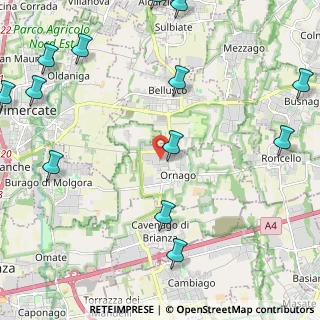 Mappa Via delle Industrie, 20876 Ornago MB, Italia (3.09692)