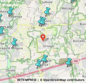 Mappa Via delle Industrie, 20876 Ornago MB, Italia (3.025)