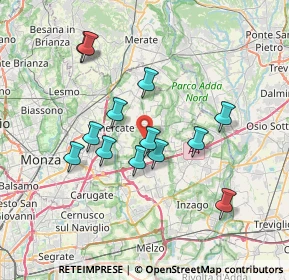 Mappa Via delle Industrie, 20876 Ornago MB, Italia (6.52462)