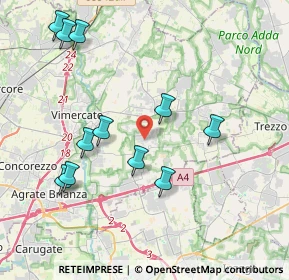 Mappa Via delle Industrie, 20876 Ornago MB, Italia (4.20273)