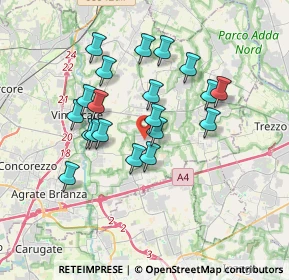 Mappa Via delle Industrie, 20876 Ornago MB, Italia (3.0895)