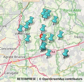 Mappa Via delle Industrie, 20876 Ornago MB, Italia (3.11222)