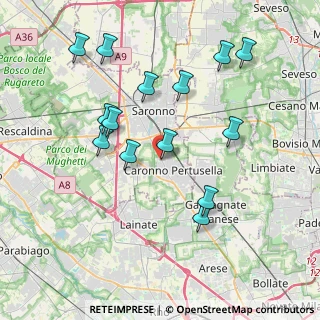 Mappa Corso della Vittoria, 21042 Caronno Pertusella VA, Italia (3.92357)
