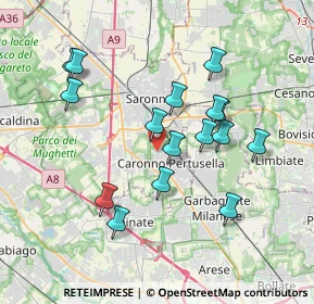 Mappa Corso della Vittoria, 21042 Caronno Pertusella VA, Italia (3.47688)