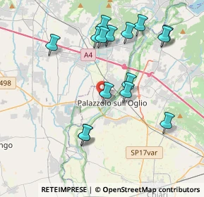 Mappa Via Cavalieri di Vittorio Veneto, 25036 Palazzolo sull'Oglio BS, Italia (4.00533)