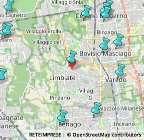 Mappa 20051 Cavenago di Brianza MB, Italia (3.13667)