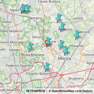 Mappa Via Felice Cavallotti, 20851 Lissone MB, Italia (4.56091)
