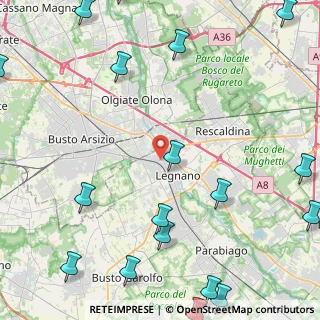 Mappa Via Montebello, 20025 Legnano MI, Italia (6.94158)