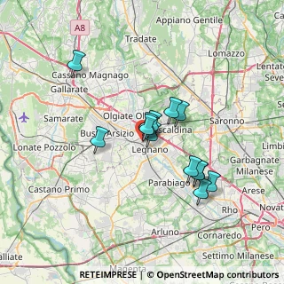 Mappa Via Montebello, 20025 Legnano MI, Italia (5.55769)