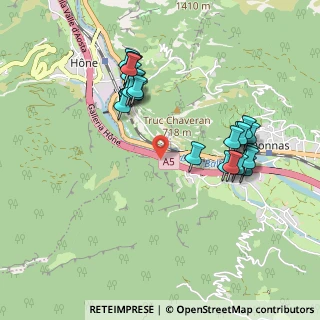 Mappa Autostrada della Valle d'Aosta, 11020 Bard AO, Italia (0.952)