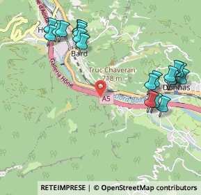Mappa Autostrada della Valle d'Aosta, 11020 Bard AO, Italia (1.2155)
