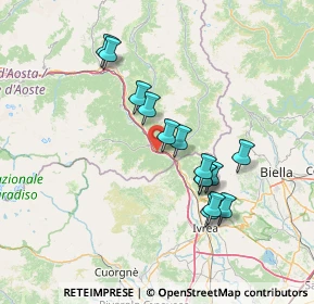Mappa Autostrada della Valle d'Aosta, 11020 Bard AO, Italia (12.62286)
