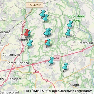 Mappa Via Alessandro Manzoni, 20876 Ornago MB, Italia (3.55333)