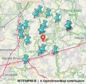 Mappa Via Alessandro Manzoni, 20876 Ornago MB, Italia (3.67167)