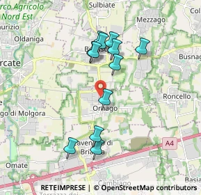 Mappa Via Alessandro Manzoni, 20876 Ornago MB, Italia (1.65167)