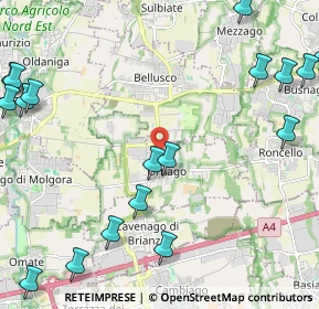 Mappa Via Alessandro Manzoni, 20876 Ornago MB, Italia (3.13111)