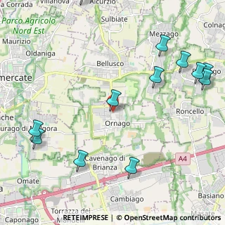 Mappa Via Alessandro Manzoni, 20876 Ornago MB, Italia (2.83583)