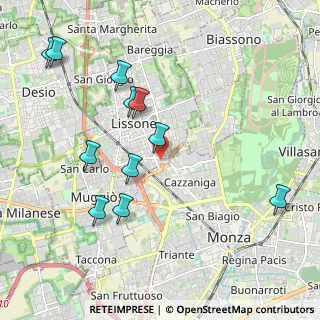 Mappa Via Pietro Micca, 20851 Lissone MB, Italia (2.18182)
