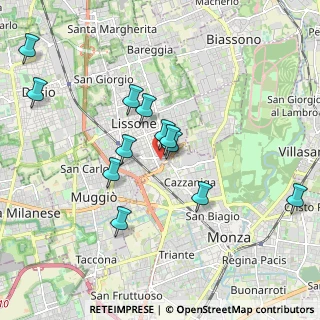 Mappa Via Pietro Micca, 20851 Lissone MB, Italia (1.81833)