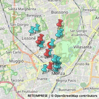Mappa Via Angelo Ramazzotti, 20052 Monza MB, Italia (1.421)