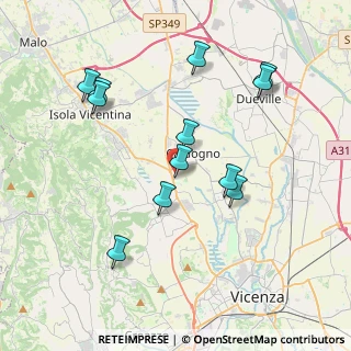 Mappa Via Rodolfi, 36030 Motta VI, Italia (3.85833)