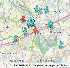 Mappa Via Enrico Fermi, 20056 Trezzo sull'Adda MI, Italia (1.75308)