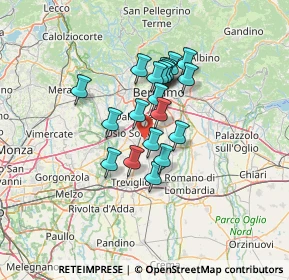 Mappa 24049 Verdello BG, Italia (9.7155)