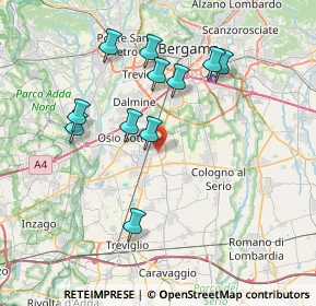 Mappa 24049 Verdello BG, Italia (7.09727)