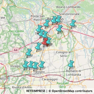 Mappa 24049 Verdello BG, Italia (7.08941)