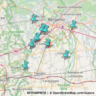 Mappa 24049 Verdello BG, Italia (6.60333)