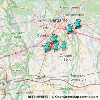 Mappa 24049 Verdello BG, Italia (5.82636)