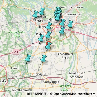 Mappa 24049 Verdello BG, Italia (8.5045)