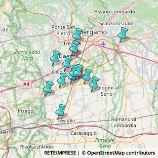 Mappa 24049 Verdello BG, Italia (5.17643)