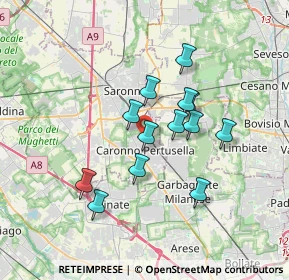 Mappa Via Cattaneo Natale, 21042 Caronno Pertusella VA, Italia (2.84615)