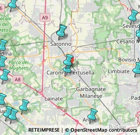Mappa Via Cattaneo Natale, 21042 Caronno Pertusella VA, Italia (6.947)