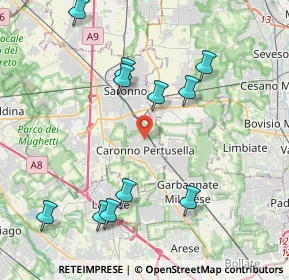 Mappa Via Cattaneo Natale, 21042 Caronno Pertusella VA, Italia (4.39091)