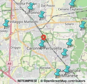 Mappa Via Cattaneo Natale, 21042 Caronno Pertusella VA, Italia (2.91636)