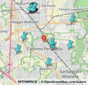 Mappa Via Cattaneo Natale, 21042 Caronno Pertusella VA, Italia (2.5285)