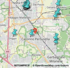 Mappa Via Cattaneo Natale, 21042 Caronno Pertusella VA, Italia (2.787)