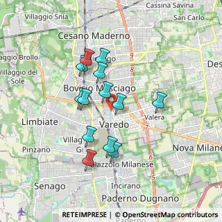 Mappa Via Milite Ignoto, 20814 Varedo MB, Italia (1.49)