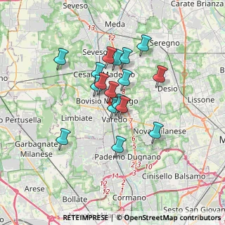 Mappa Via Milite Ignoto, 20814 Varedo MB, Italia (2.70059)